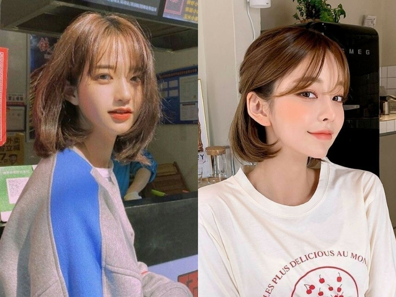 Tóc ngang vai uốn cúp chữ C 