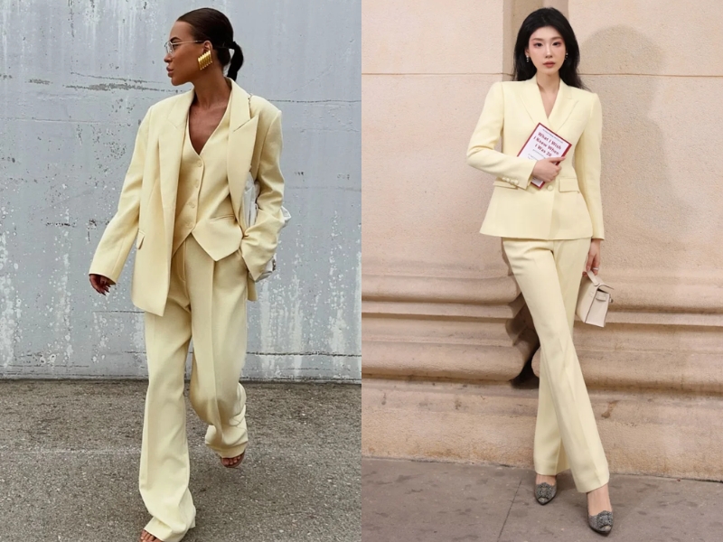 Phối đồ màu vàng toàn 