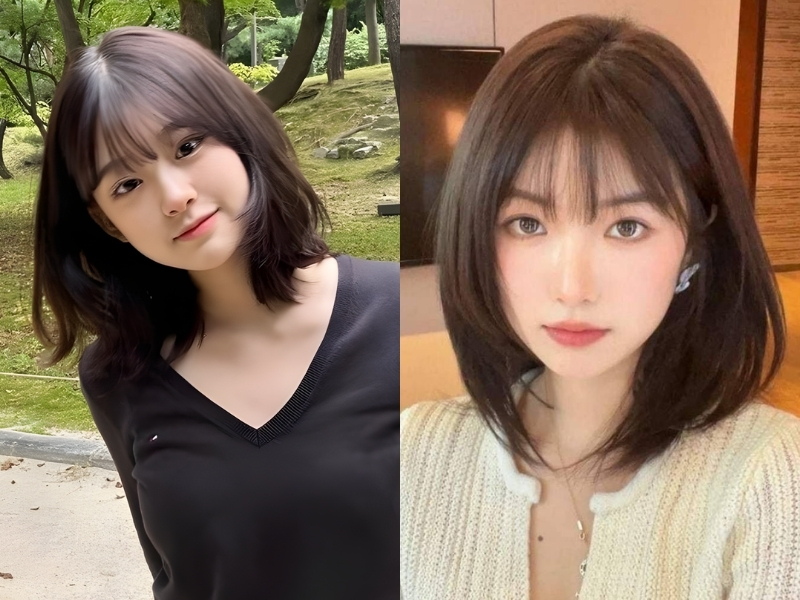 Kiểu tóc lửng cho mặt tròn