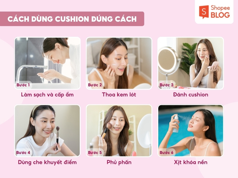 Cách sử dụng cushion đúng cách
