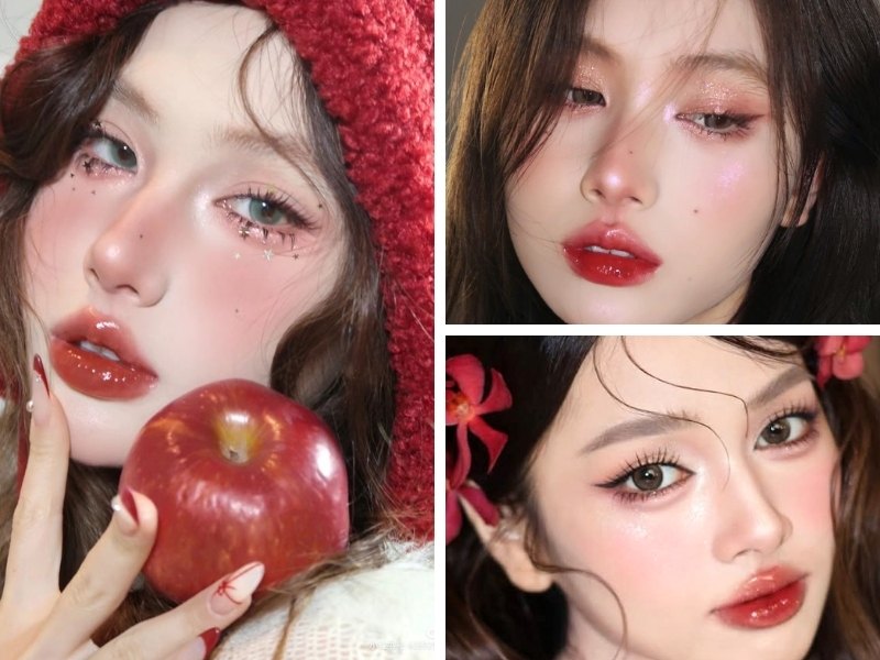 Kiểu trang điểm tone đỏ lạnh cho da tone lạnh