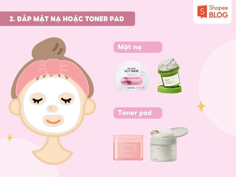 Bước đắp mặt nạ trước khi makeup