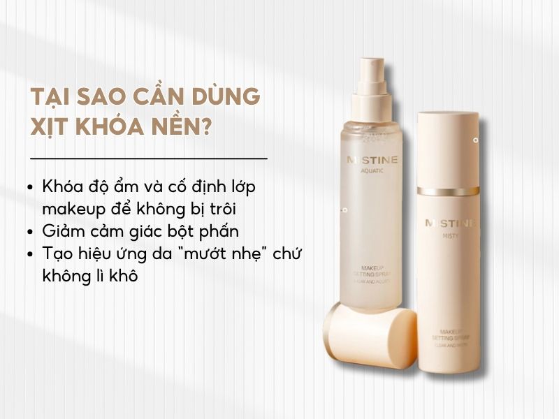 Lý do nên sử dụng xịt khóa nền sau khi trang điểm