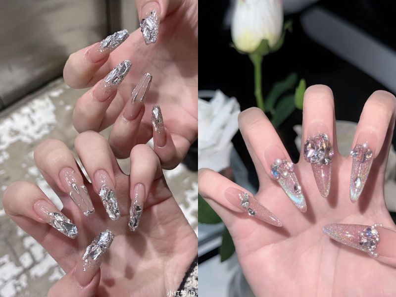 nail đính đá to