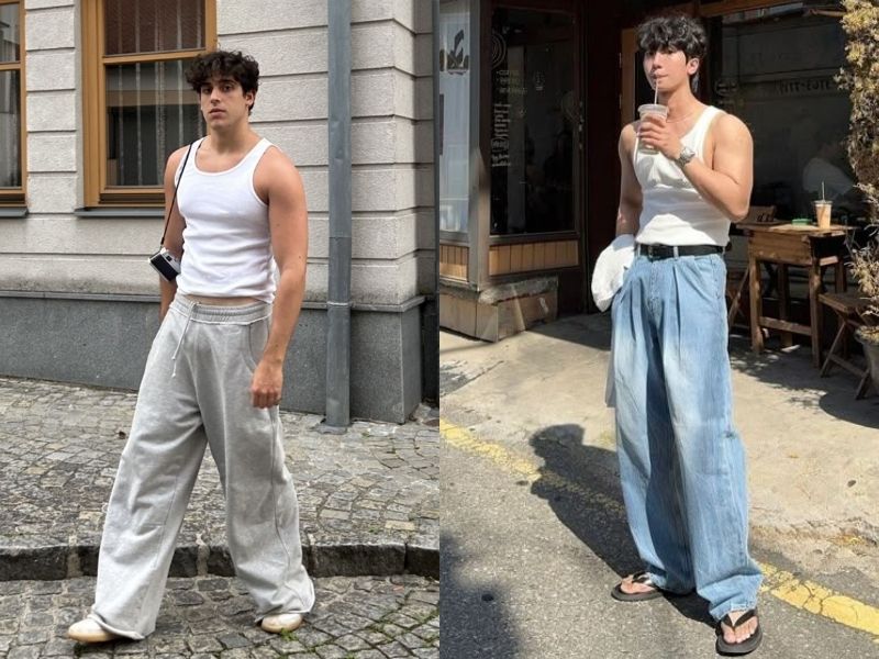 tank top phối quần dài