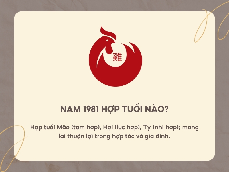 Nam 1981 hợp tuổi nào? 
