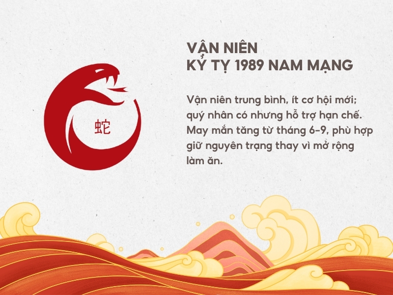 Vận niên tuổi Kỷ Tỵ nam mạng 1989 năm 2026