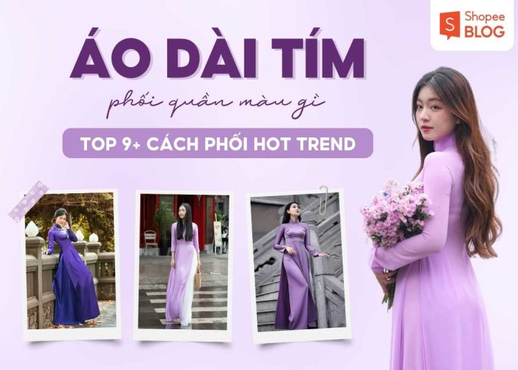 áo dài tím phối quần màu gì
