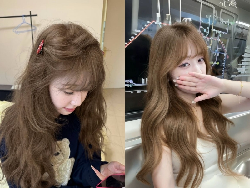 Tóc nâu khói ánh nâu 