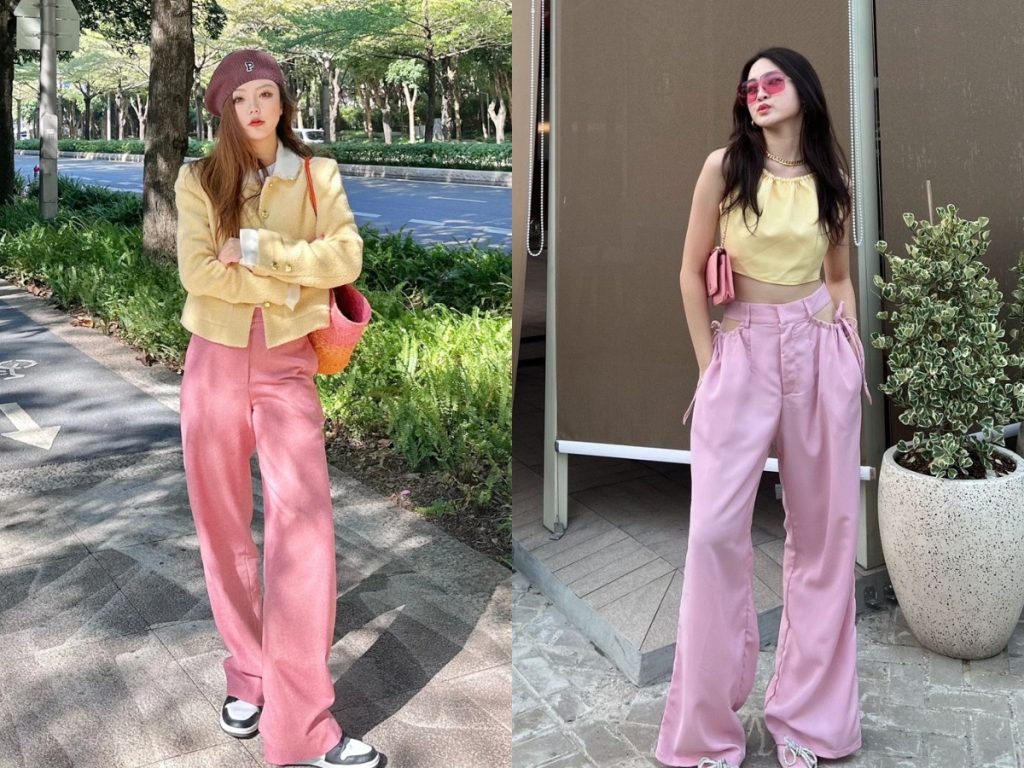 Gam vàng pastel hòa cùng hồng 