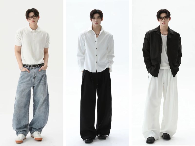 Cách phối outfit nam màu trắng cho da vàng