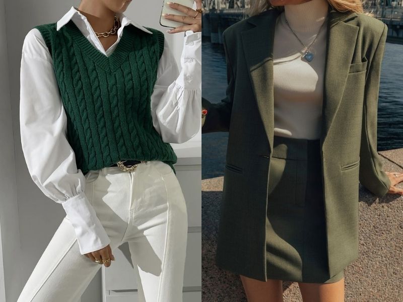 phối đồ với màu xanh lục