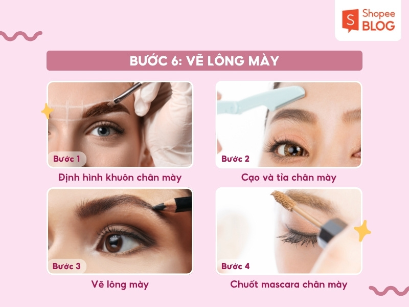 Bước vẽ lông mày