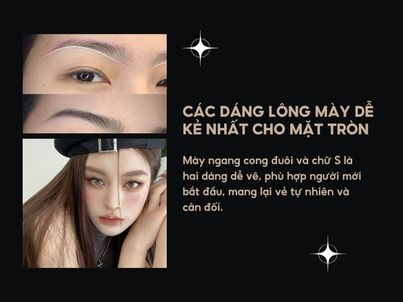 Các dáng lông mày đẹp cho mặt tròn nào dễ thực hiện nhất? 