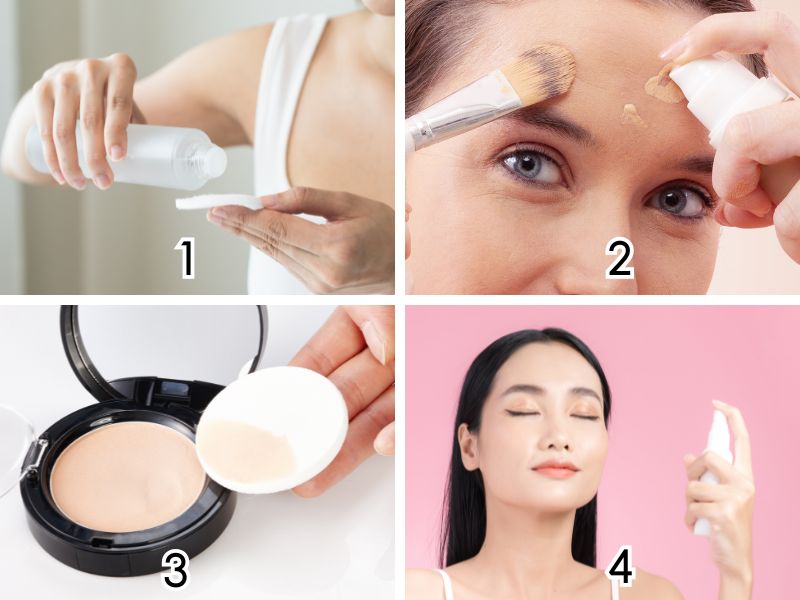 các bước sử dụng phấn nền