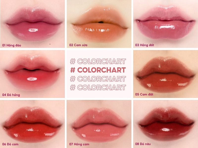 Các màu son nhẹ nhàng phù hợp với học sinh