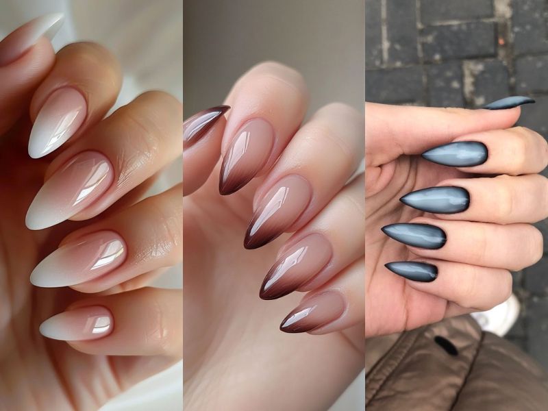 mẫu nail ombre basic