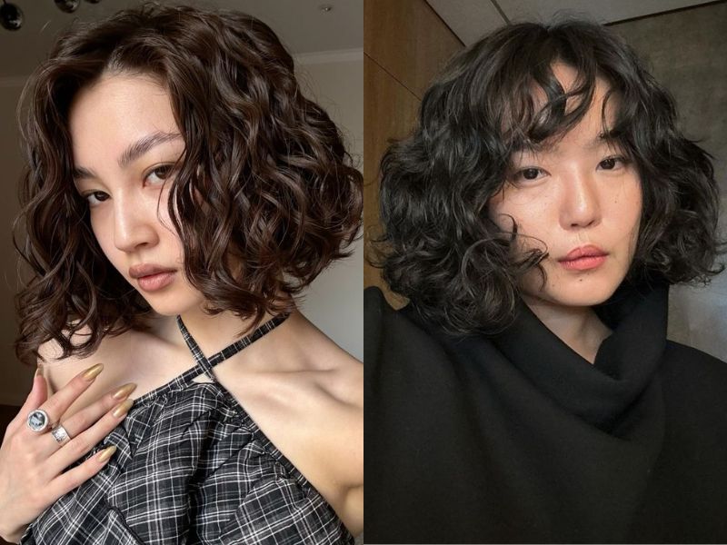 tóc xù mì ngắn