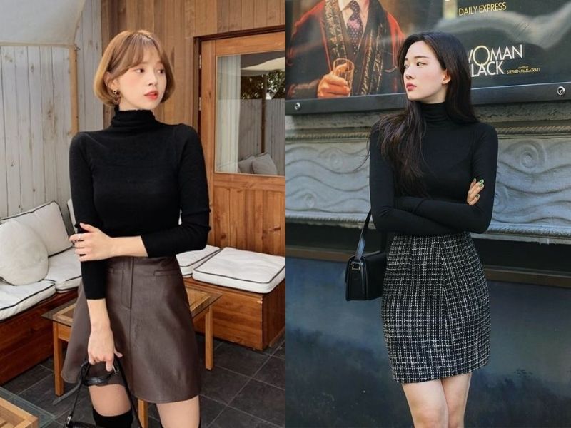 Áo giữ nhiệt phối chân váy