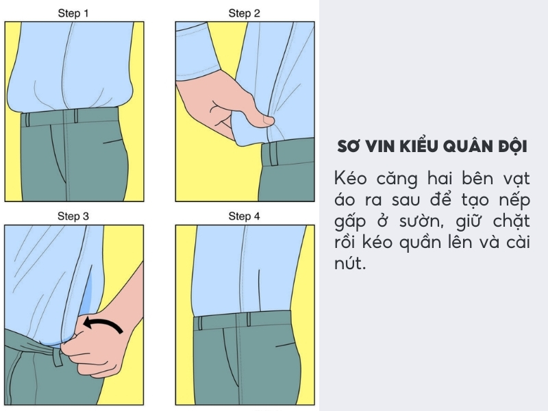 Sơ vin kiểu quân đội.