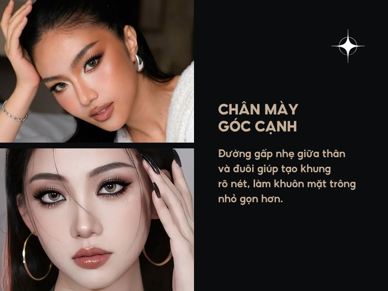Chân mày góc cạnh cá tính