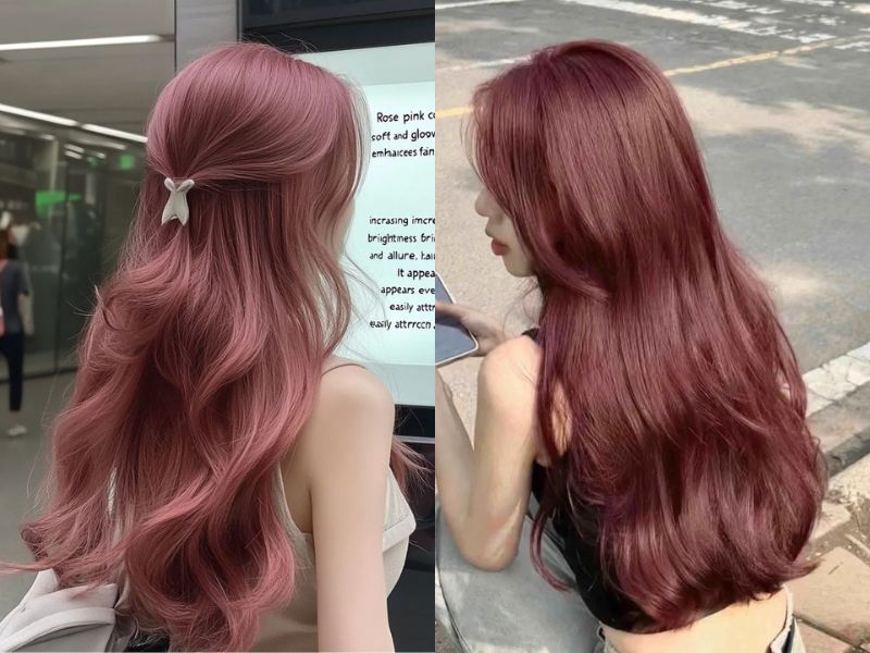 tóc nâu hồng trà