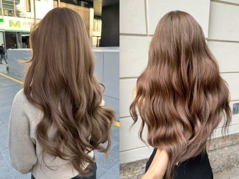 màu tóc không tẩy nâu hạt dẻ