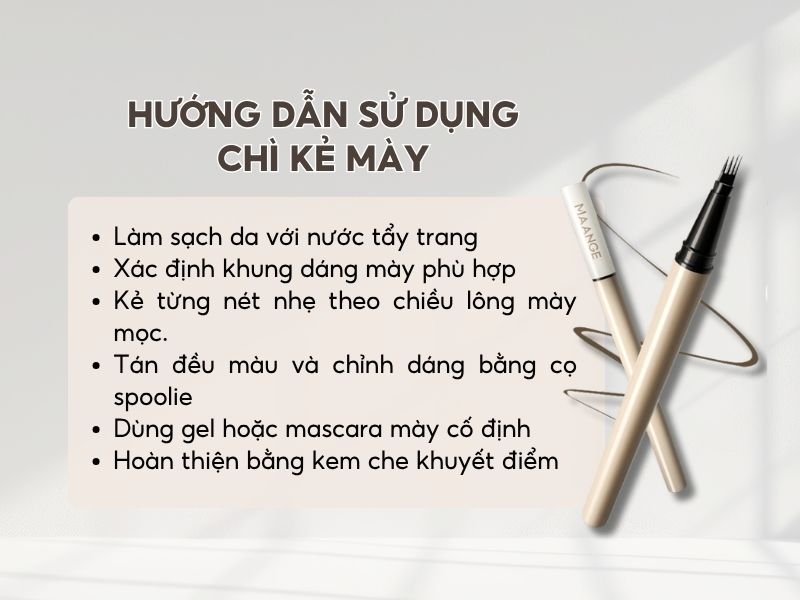 Hướng dẫn cách sử dụng chì kẻ mày
