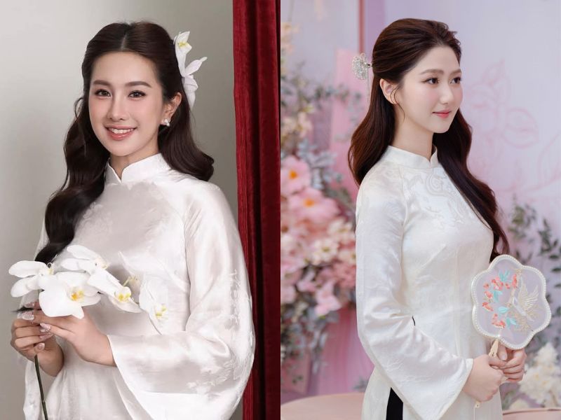 tóc buộc nửa đầu hà my