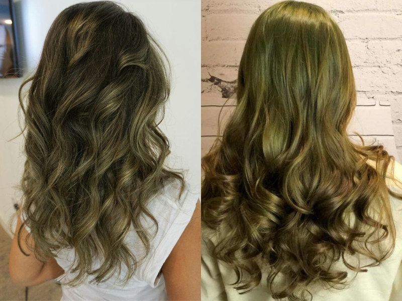 Tóc nâu rêu sáng nổi bật