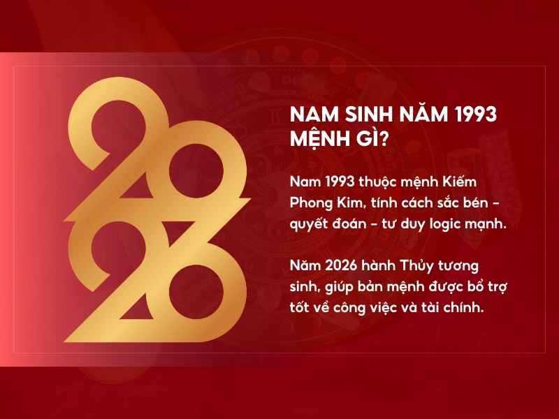 Nam sinh năm 1993 mệnh gì?