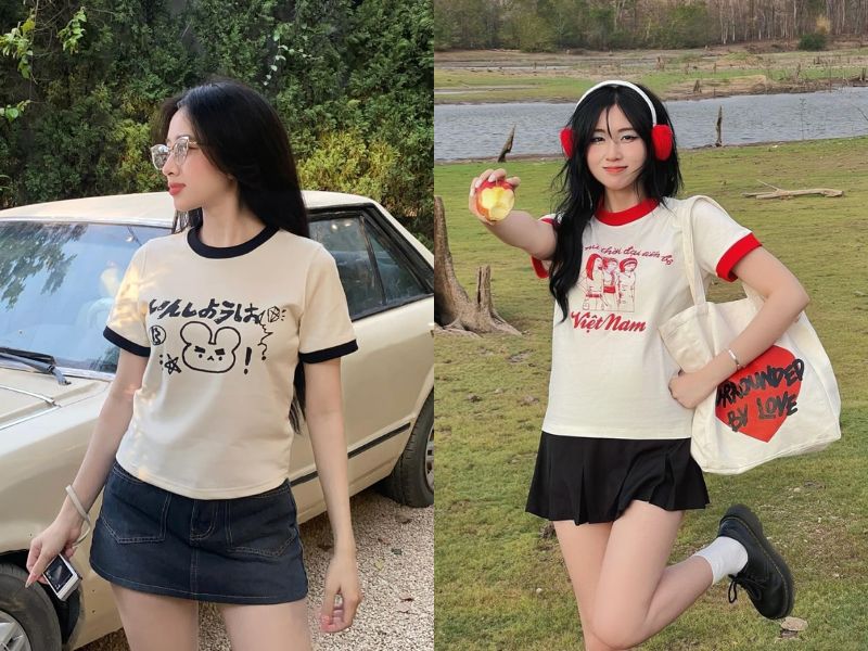 Áo thun vải cotton