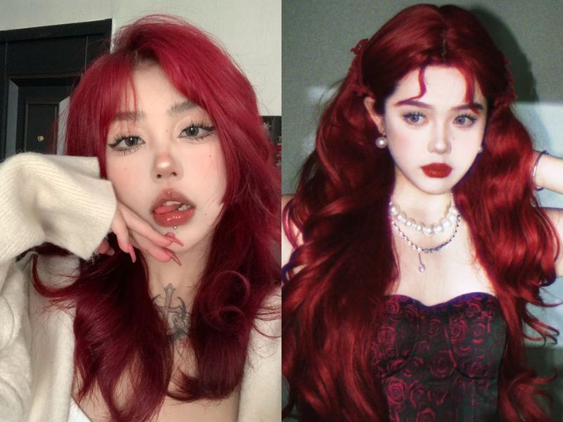tóc màu đỏ rượu tươi