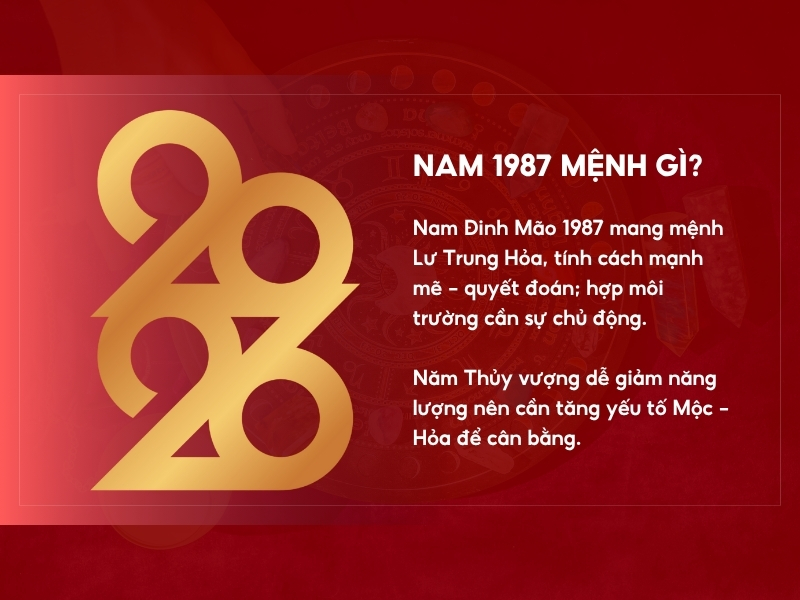 Nam 1987 mệnh gì?