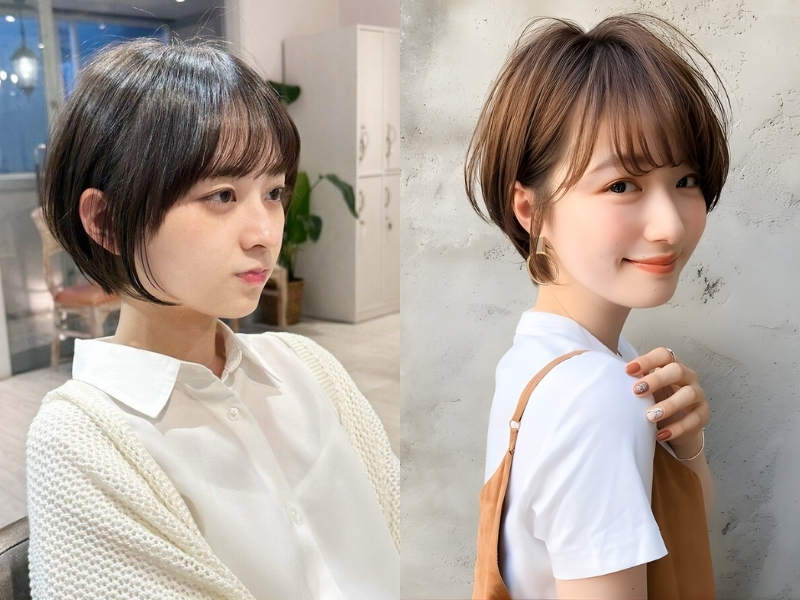 tóc bob cho mặt tròn