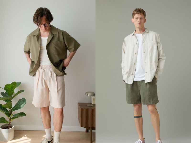 outfit olive cá tính