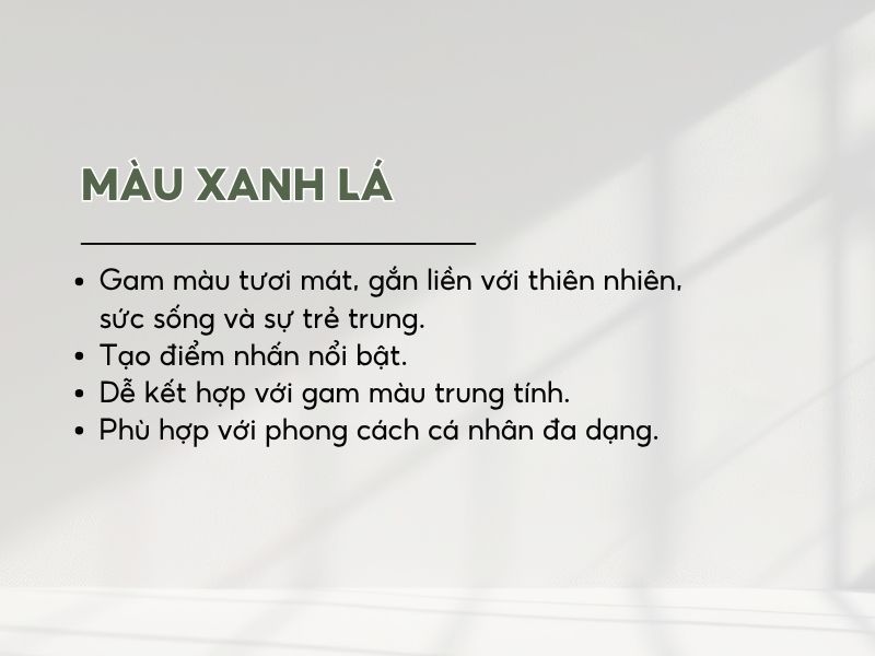 Màu xanh lá là màu gì?