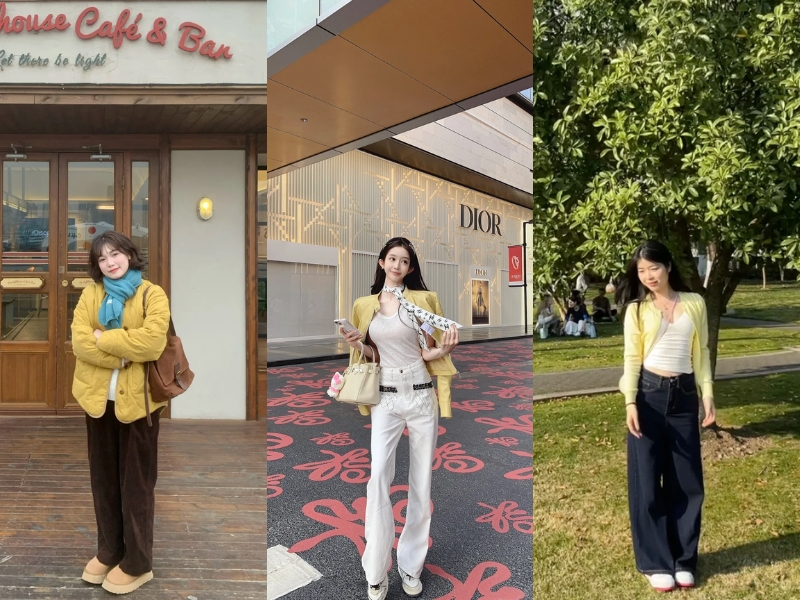 phối đồ với Áo khoác vàng