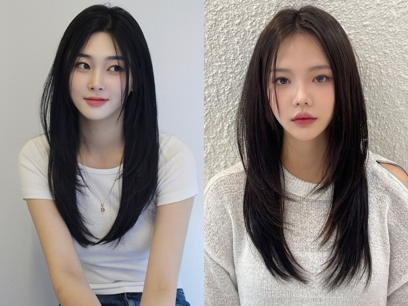 Kiểu tóc layer nữ dài thẳng