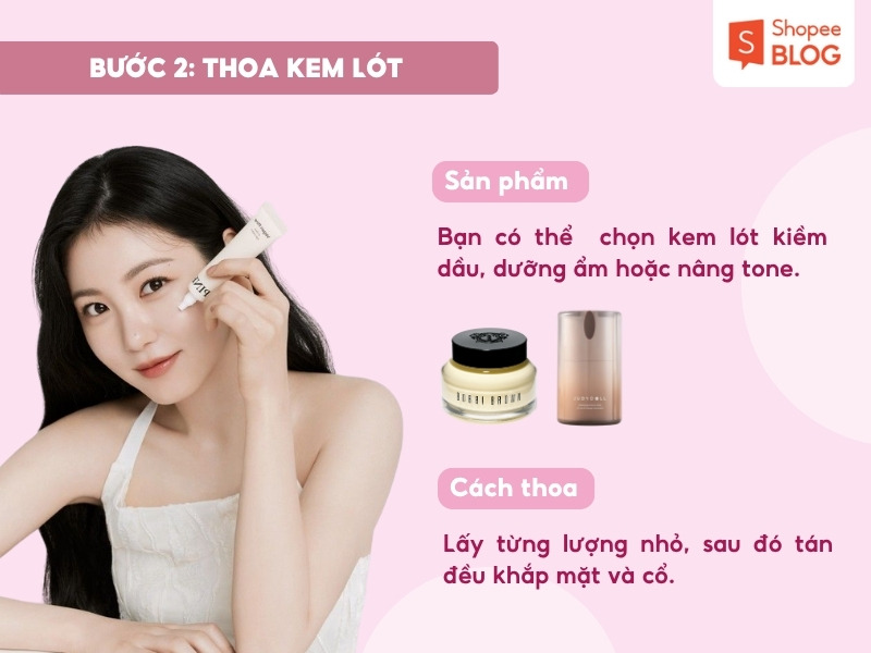 Bước thoa kem lót