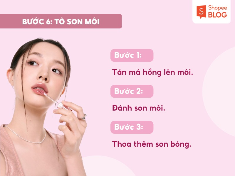 Bước đánh son môi 
