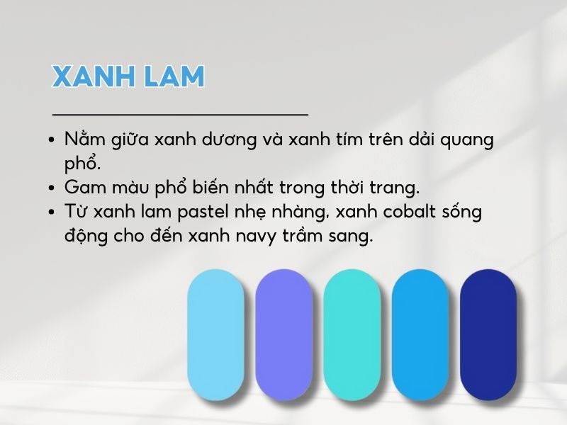 Màu xanh lam là màu gì