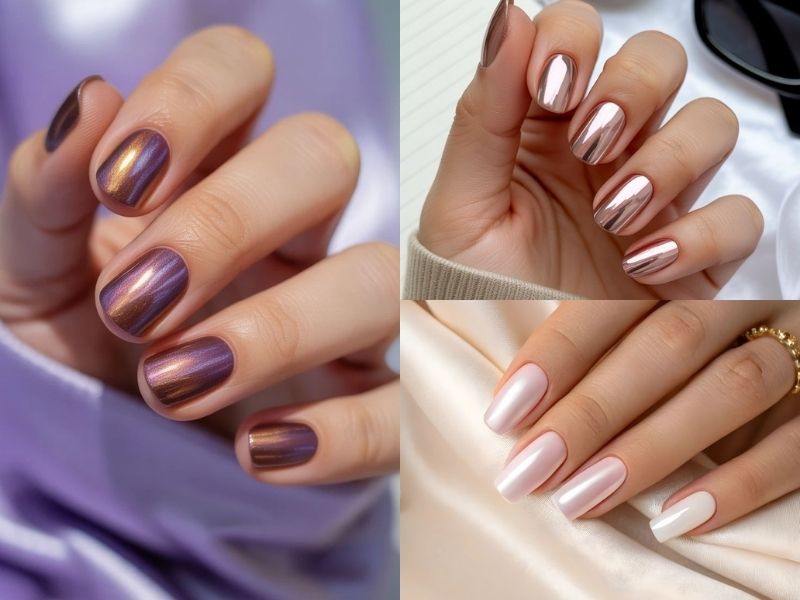 nail tráng gương trơn