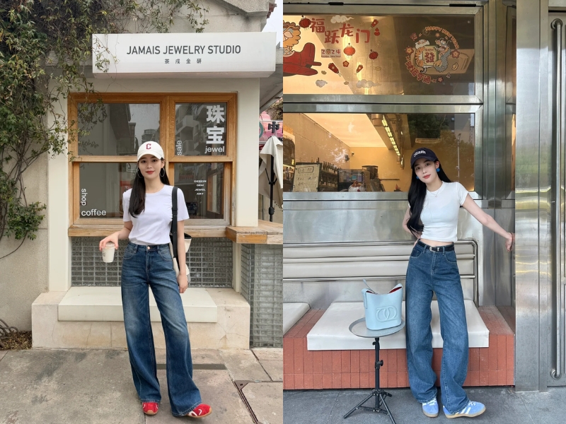 Váy trắng mix cardigan 