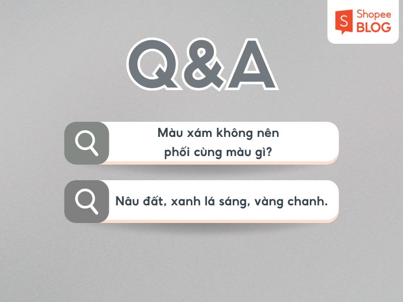 Màu không nên mặc cùng màu xám