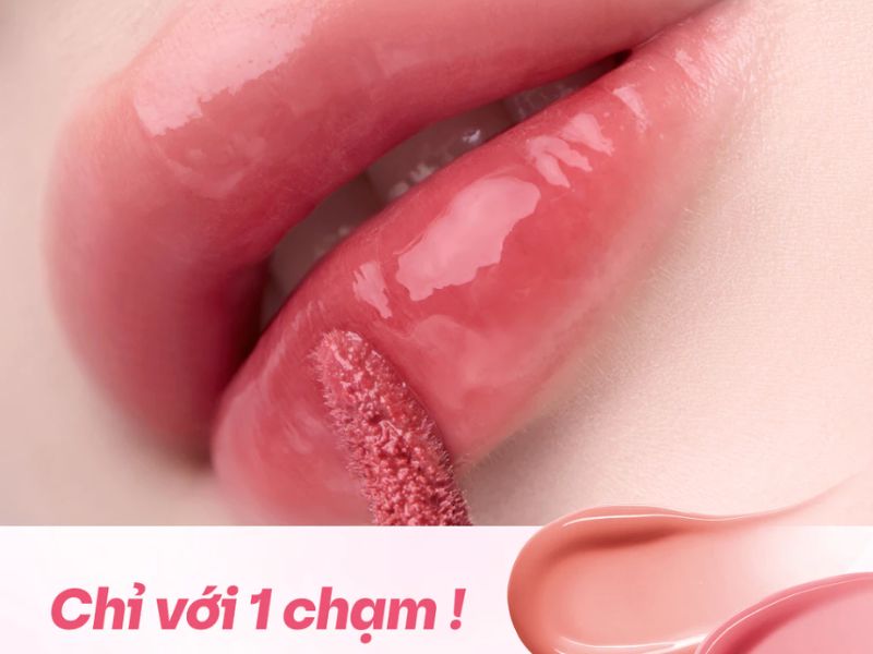 đánh son tint căng bóng