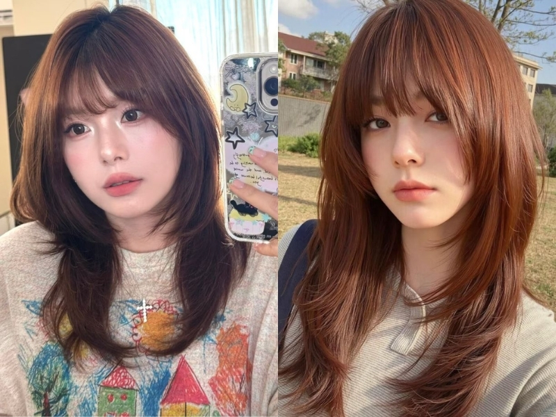 Tóc dài nữ tỉa layer