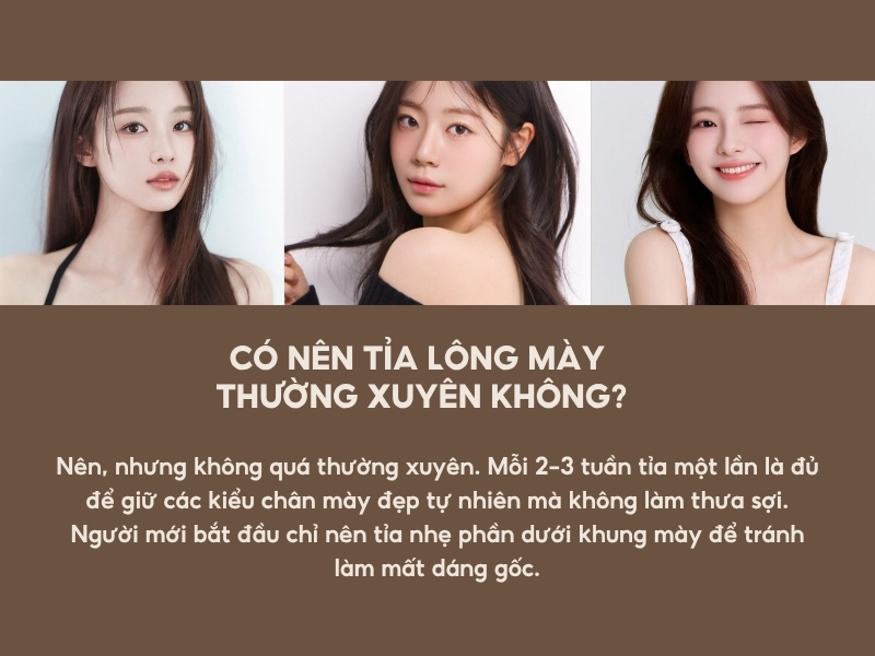 Có nên tỉa lông mày thường xuyên không?