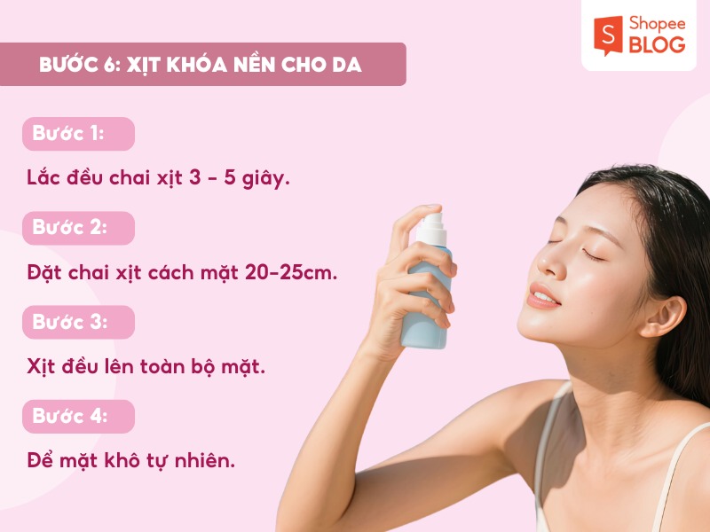 Bước xịt khóa nền