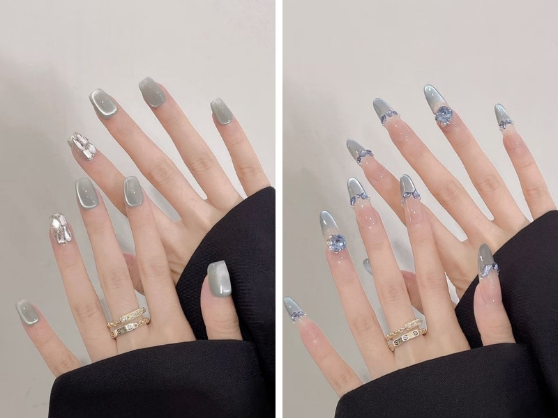 Mẫu nail đơn giản cho tone da lạnh